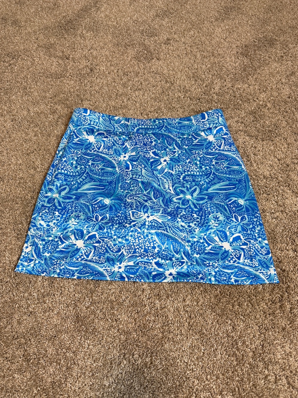 Stella Parker Blue White Floral Paisley Short Skirt Medium Active Pickleball - Picture 4 of 9